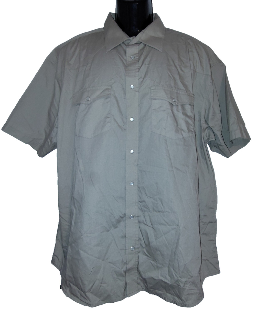 Gioberti Men’s Beige Button Down Casual Short Sleeve Shirt Size 3XL BG19